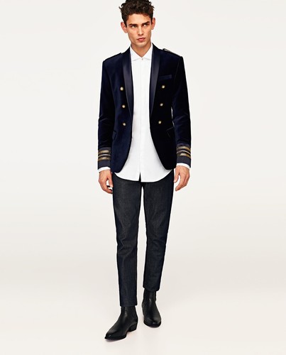 Blazer zara uomo blu - blazer,