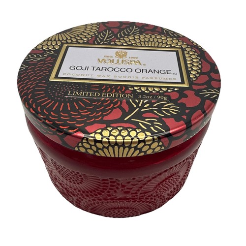 Candela arancione voluspa goji - candela,