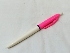 PENNA BIRO SFERA A SCATTO BIC MODELLO M17 ROSA FLUO/BIANCO VINTAGE ANNI 70