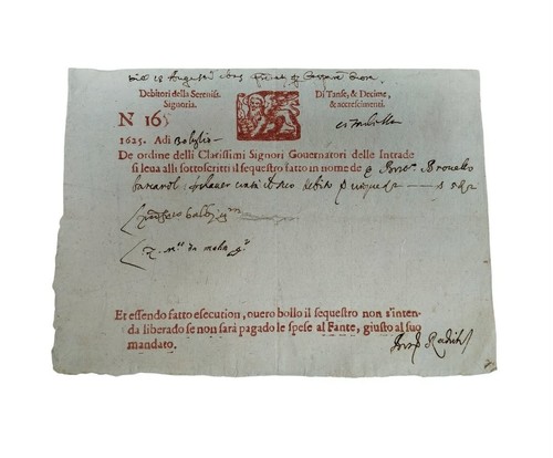 Antico documento veneziano - antico, su