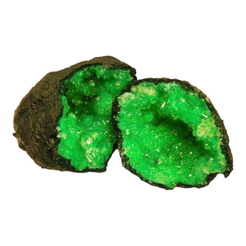 Geode calcite verde chiaro