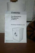 manuale istruzioni lavatrice MARGHERITA AI848 TX lavabiancheria ARISTON leggi...