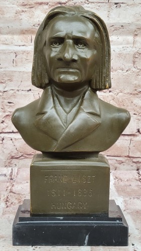Liszt pianista bronzo scultura - bronzo,