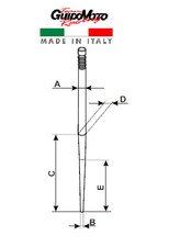 SPILLO CONICO D 22 CARBURATORE PHBL VHST DELL'ORTO 022652208