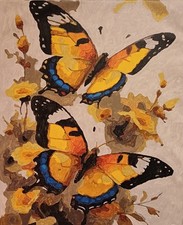 Tela acrilica "2 farfalle" in