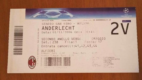 Biglietto stadio ticket c - biglietto,