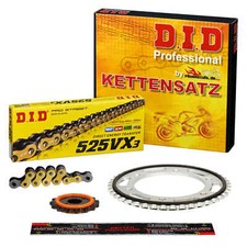 Kit catena DID Kawasaki W 650 (EJ650A), EXTRA rinforzata oro SILENT+ SI infinita