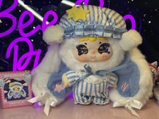 Jiimo Sleepy Dream Nook: coniglietto bianco segreto, occhi liquidi, nuovo, borsa aperta, carta