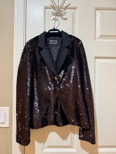 Blazer con paillettes versace - blazer,