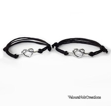 Bracciali  coppia uomo donna nodo d'amore argento tibetano cuore celtico regalo