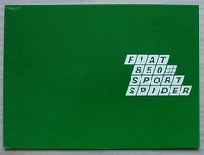 FIAT 850 SPORT SPIDER depliant vendita auto c1968 #2663 TESTO FRANCESE