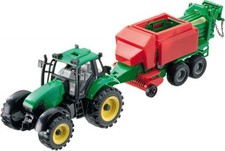 TRATTORE CON imballatrice fieno 1:27 mondo motors  cm 29