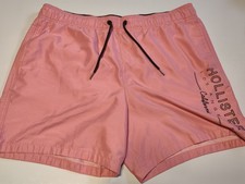Pantaloncini con coulisse Hollister - taglia Large - colore pesca/rosa