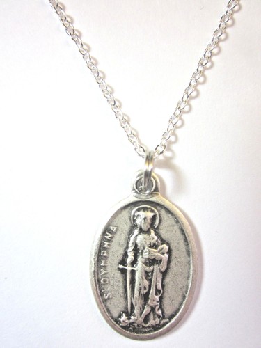 Collana donna medaglia santa