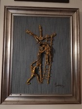 MODERN RELIGIOUS SCULPTURE - LEVATA DALLA CROCE- Massimo Lanzi 1974