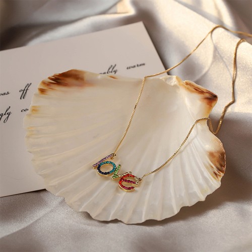 Collana con strass - , ciondolo
