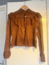 Blusa/top Zara in rete marrone