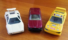 Burago lotto 3 auto giocate 1:43 Lamborghini Countach+BMW 535i+Peugeot 405 Rally