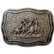 38679 Fibbia cintura western country cowboy Nocona rettangolare team roping