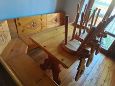 tavolo allungabile legno massiccio 4 sedie e panca