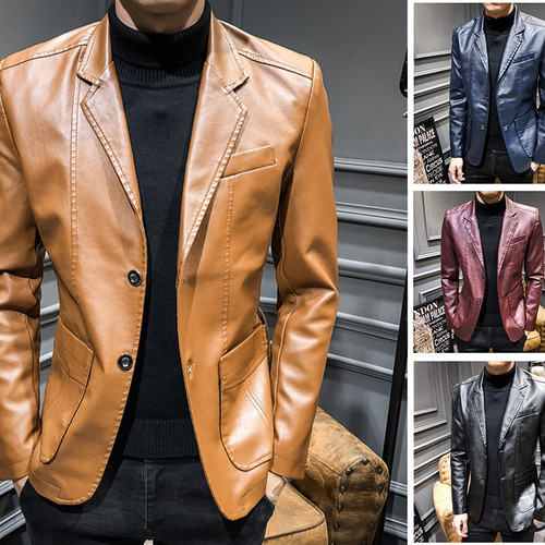 Giacca pelle uomo - slim, fit
