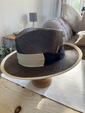 Cappello Fedora Nick Fouquet Marrone in Paglia Misura 61 cm