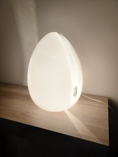 lampada da tavolo vintage anni 70 in vetro di murano opalino soffiato 