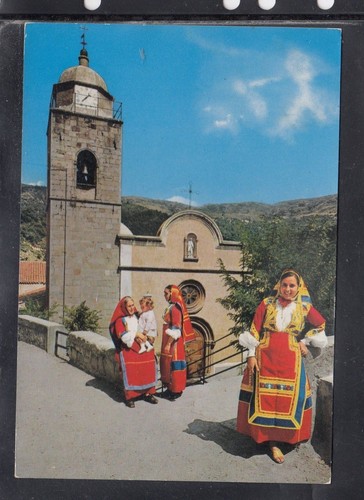 Cartolina costumi sardi desulo - costumi,