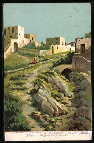 Cartolina artistica anacapri - cartolina,