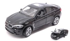 MODELLINO AUTO STATICO DIECAST BMW X6 M NERO 2018 MODELLISMO SCALA 1:24