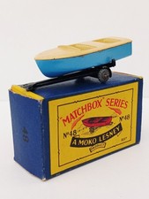 Matchbox Serie Moko Lesney No48a Meteor Barca Sportiva e Rimorchio Nuovo con scatola. 
