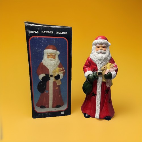 Portacandele babbo natale con - natale,