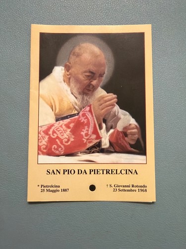 Santino reliquia padre pio - padre, da