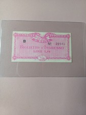 BIGLIETTO INGRESSO GIARDINO ZOOLOGICO ROMA LIRE 1,75