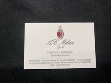 Biglietto da Visita AC Milan