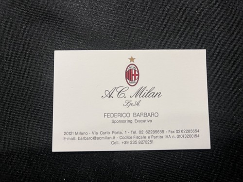 Biglietto visita milan - biglietto,