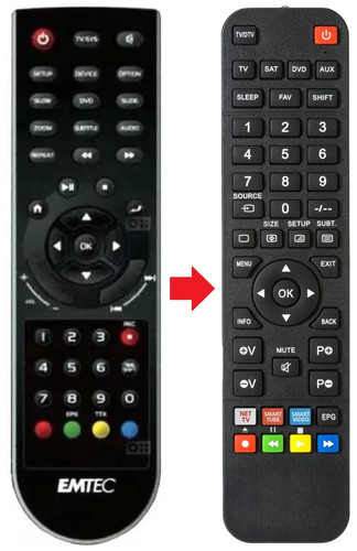 Telecomando adatto per - , emtec