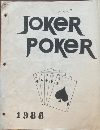 Manuale macchina video poker