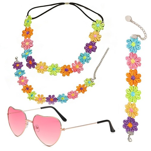 4pcs costumi hippie anni - , 60