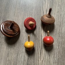 Lotto trottole legno - 5,