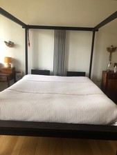 struttura letto matrimoniale legno vintage