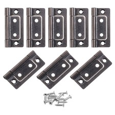 8 pezzi 2x1" cerniere per porte non a mortasa antirumore placcatura, rame rosso