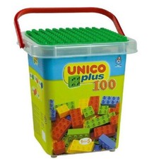 Androni 8510 Secchio Costruzioni Mattoncini Unico Plus 100 Pezzi