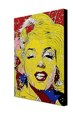 Quadro Marilyn Monroe con COA - Tela incorniciata 40X30 cm Pop Art