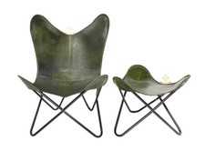 Poltrona farfalla pelle - poltrona,