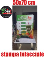 ESPOSITORE CAVALLETTO PUBBLICITARIO BIF. 50x70 cm polionda 5 mm COMPRESA STAMPA