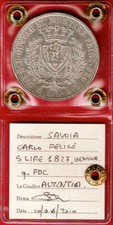 5 lire 1827 G Periziato qFDC