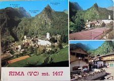 Cartolina Rima San Giuseppe Alto Sermenza Vercelli Albergo Alpino viaggiata
