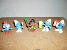 COLLEZIONISMO GADGET PUFFI PEYO Schleich lotto 5pz ANNI 1969/75 PREZZO AFFARE!