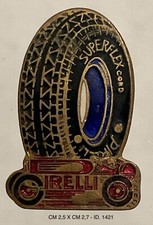 AUTOMOBILISMO PIRELLI GOMME SUPERFLEX MILANO DISTINTIVO PUBBLICITARIO REGNO